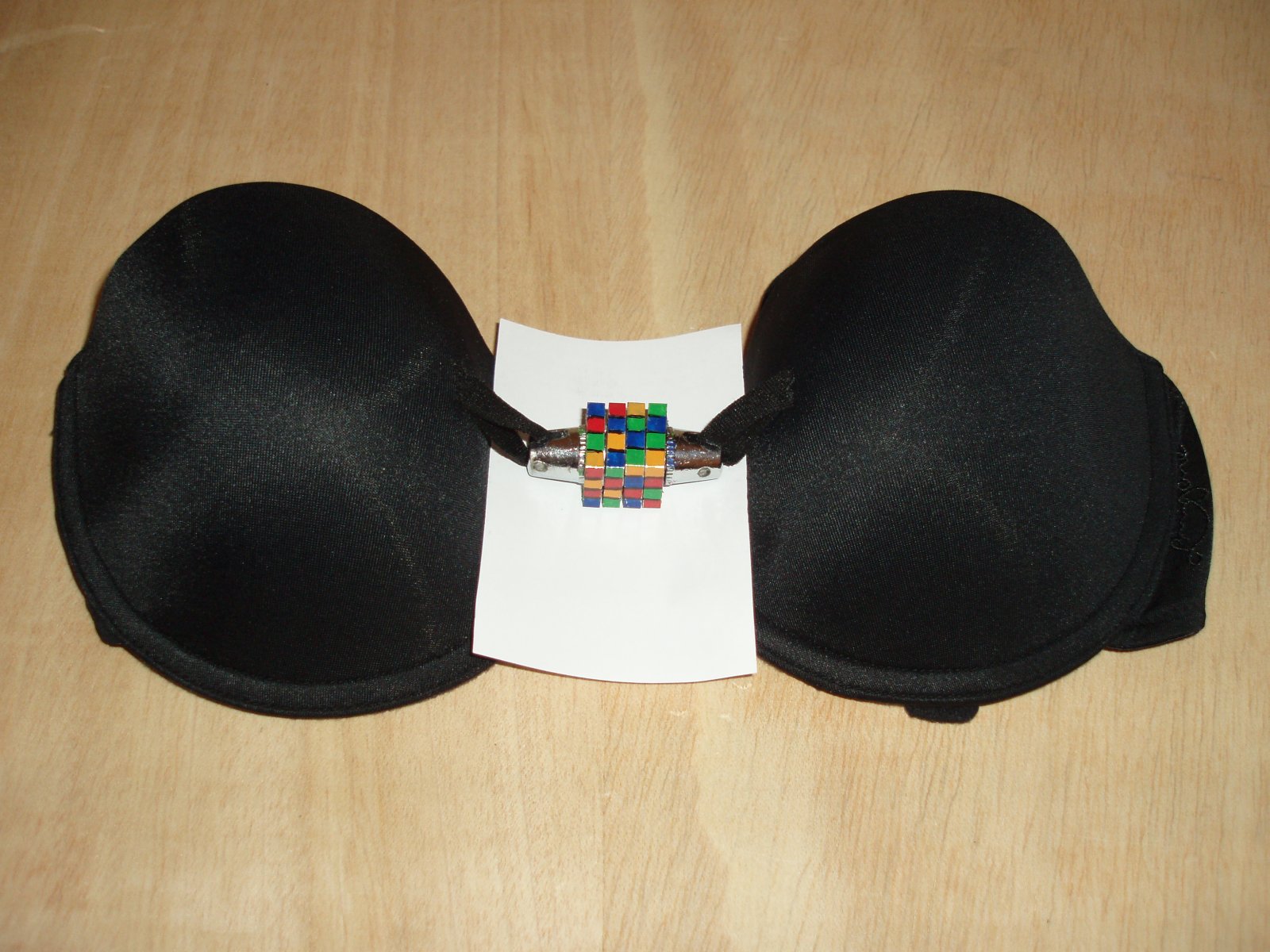 Progrss: Sew Rubicks Style Painted Cube Lock Onto Bra Front